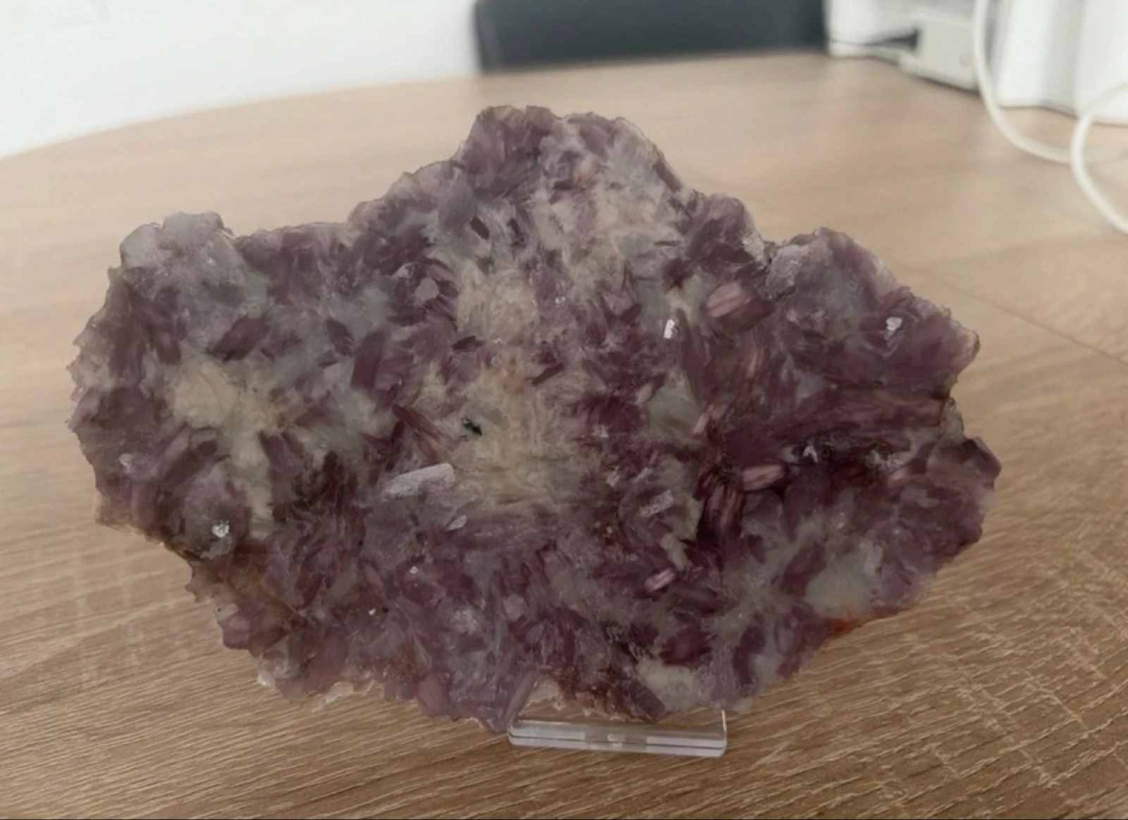 Large Intense Lilac Natural Lepidolite Stone – photo 2